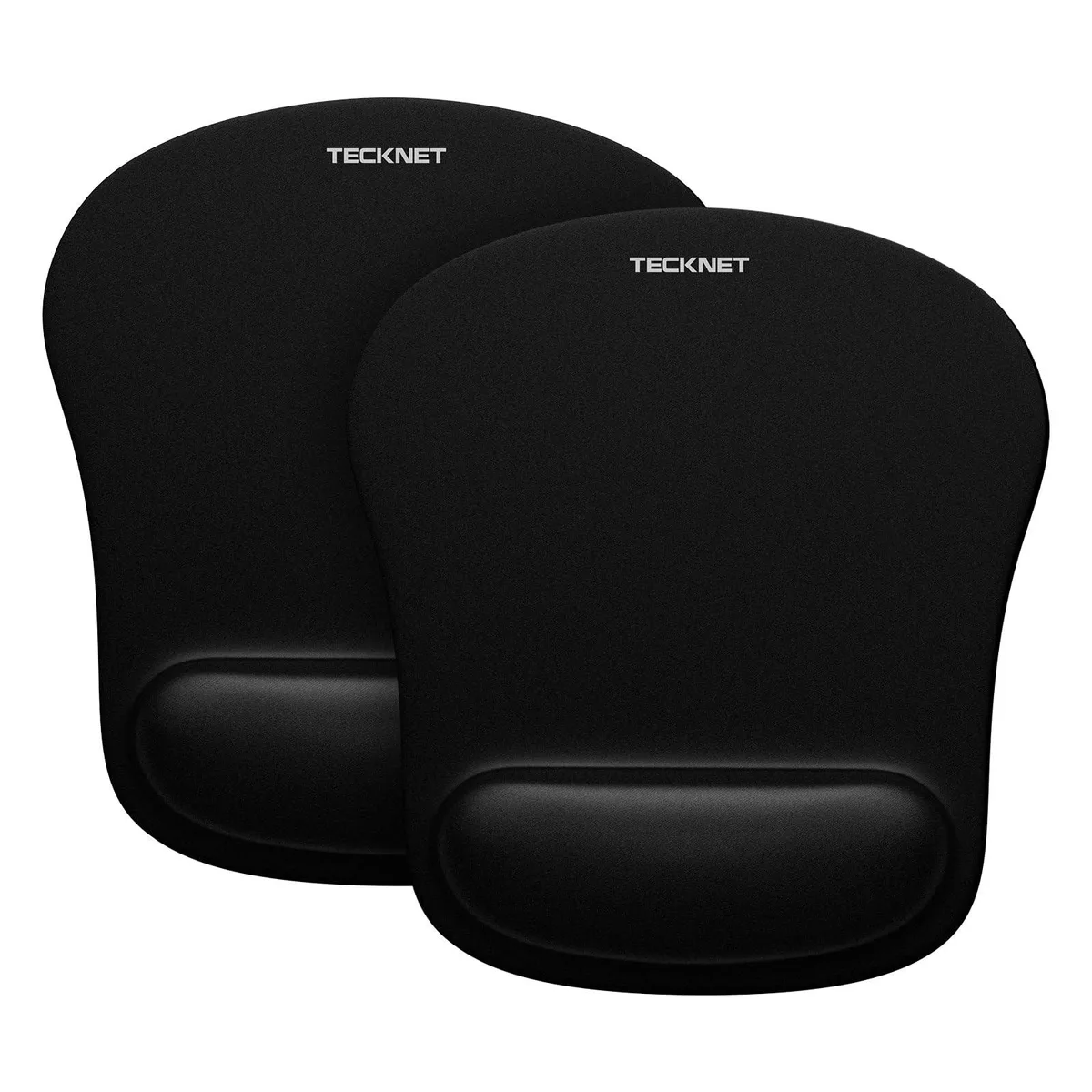  TECKNET MGM01105BA05 2 Pack Mouse Pad with Wrist Support Black — product photo