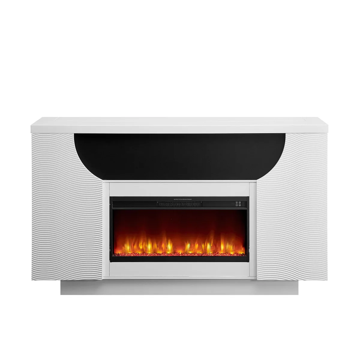tuphen tuphen Aurora White 76 Inch Fireplace with TV Lift — product photo