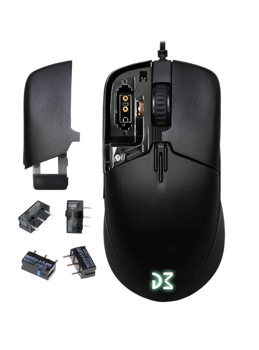 Dream Machines Dream Machines DM7 Switch Wired Gaming Mouse 67g PMW3370 Kailh GM 8.0 Swappable Switches — product photo