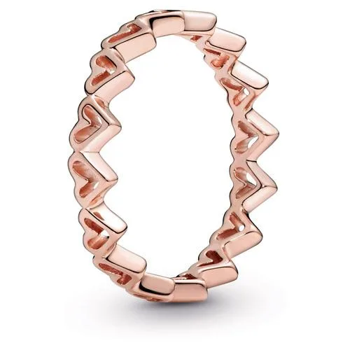 PANDORA PANDORA Freehand Hearts Ring 14k Rose Gold-Plated — product photo