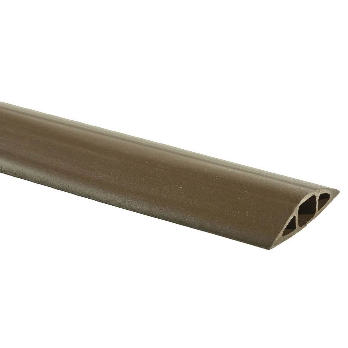 Brown PVC cable protector, smooth texture, 25 ft length