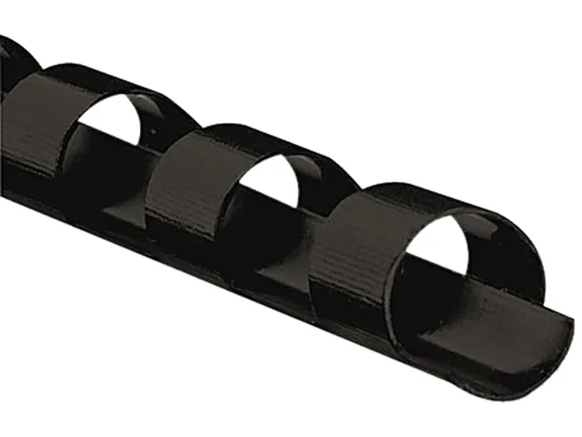 FELLOWES FELLOWES 52320 Plastic Comb Binding 1/4" 20 Sheet Black 25 Pack — product photo