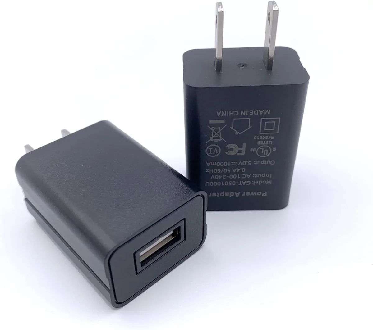 RUOCLRIS RUOCLRIS 5V 1A USB Wall Charger 2 Pack Black — product photo