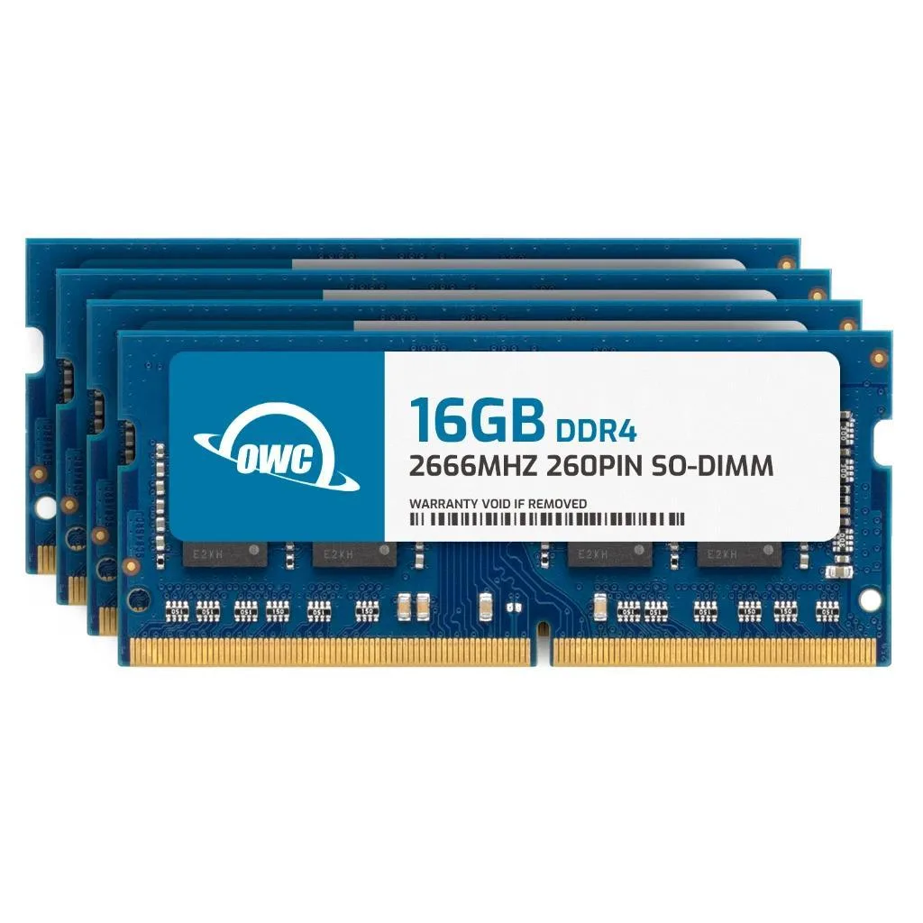 OWC OWC 64GB (4×16GB) DDR4 2666MHz CL19 1.2V 260-pin SODIMM laptop RAM — product photo