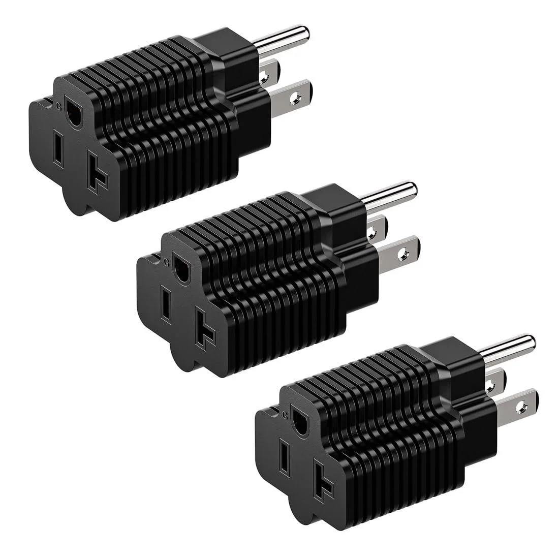 LORDWORLD LORDWORLD 15A to 20A Plug Adapter 3-Pack 125V — product photo
