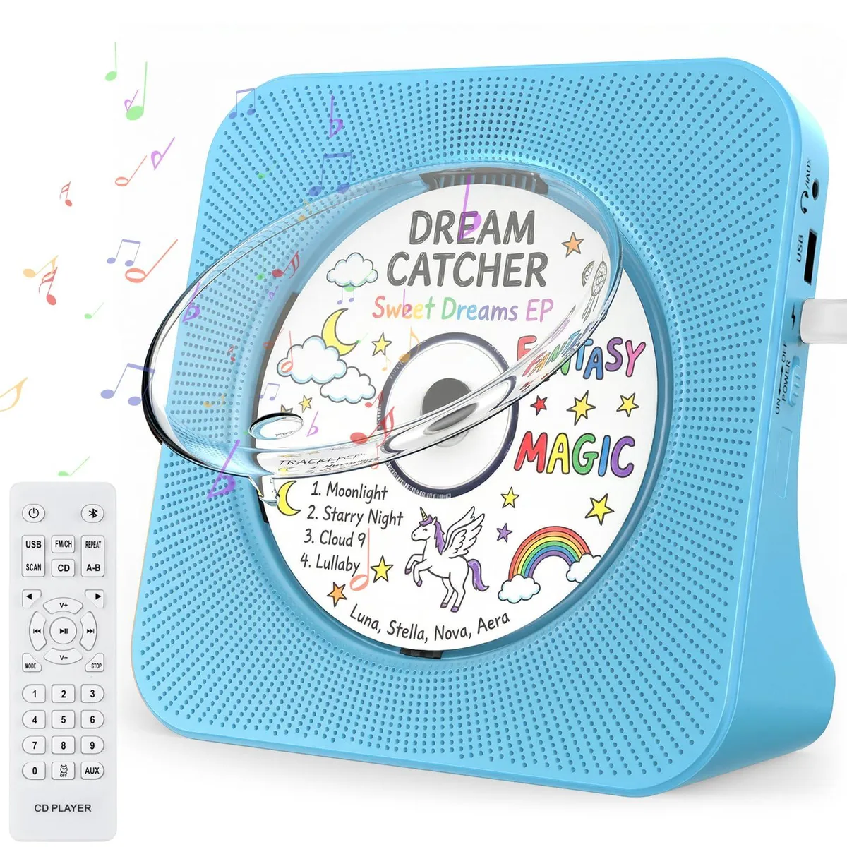 CD Player 12G Blue Bluetooth 5.0 — product photo
