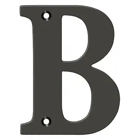 Deltana Enterprises Deltana Enterprises RL4B-10B 4" Solid Brass Letter B Oil Rubbed Bronze — product photo