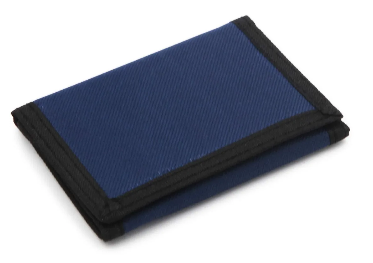  AI-DEE RFID Trifold Canvas Wallet Navy Blue 100% Nylon — product photo