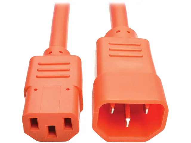 Tripp Lite Tripp Lite P004-002-AOR 2 ft computer power cord C14 to C13 18 AWG 10A orange — product photo
