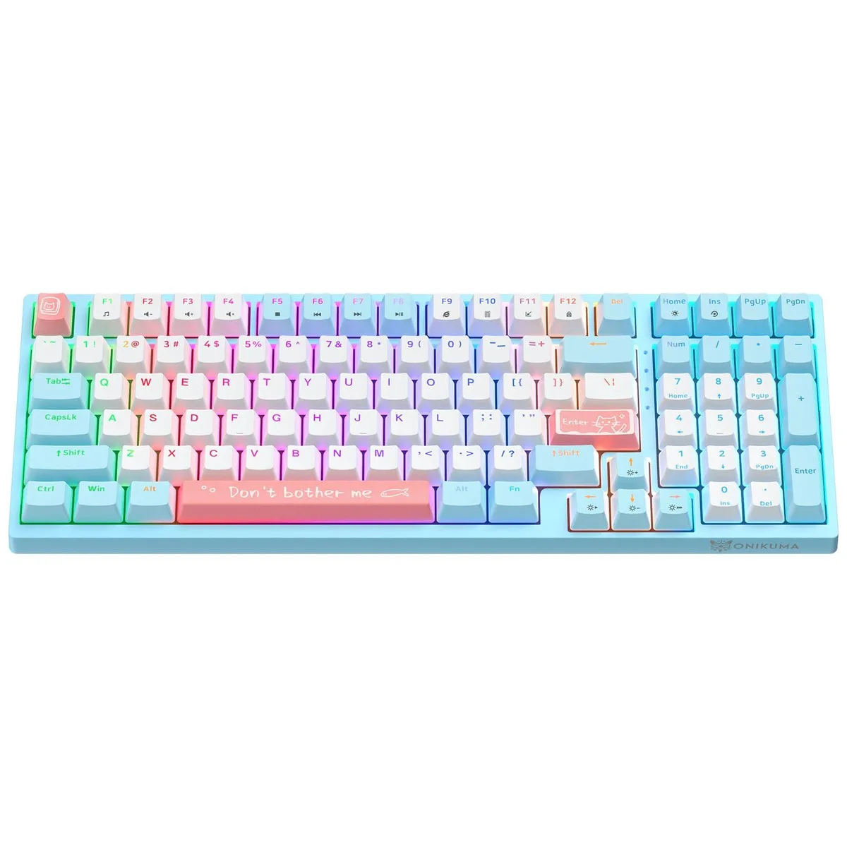  ONIKUMA GAMING G38 Infant Blue 98-Key Mechanical Gaming Keyboard — product photo