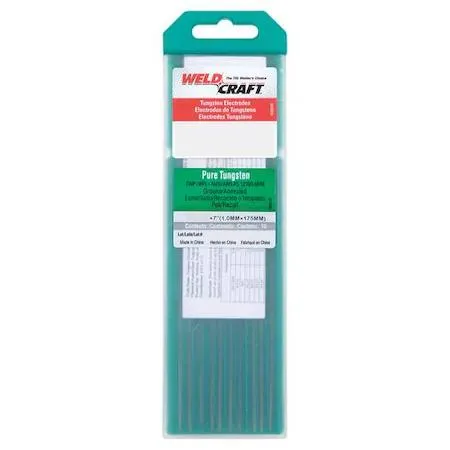 Miller - Weldcraft Miller - Weldcraft Tungsten Electrode Pure Green 3/32" 7" Pk10 — product photo