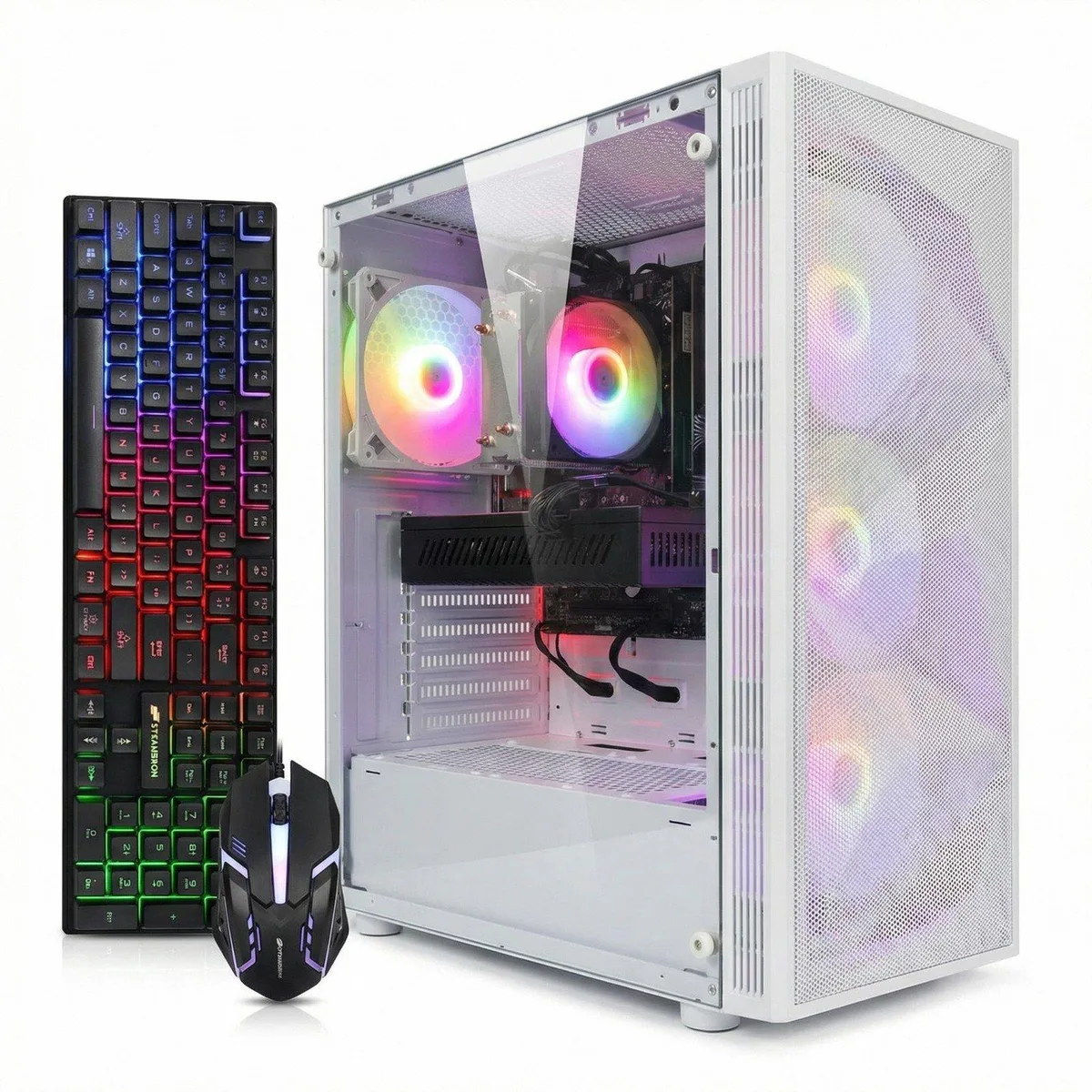 STGAubron STGAubron ABR1722 Gaming PC Ryzen 5 5600GT Radeon RX 6500 4G 16GB 1TB White — product photo