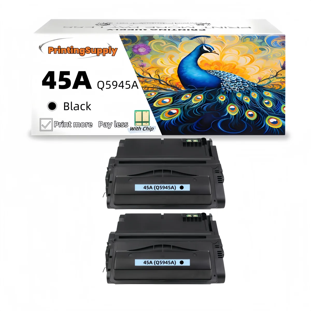 Aster Graphics Inc Aster Graphics Inc 45A Q5945A Black Toner Cartridge 2 Pack — product photo