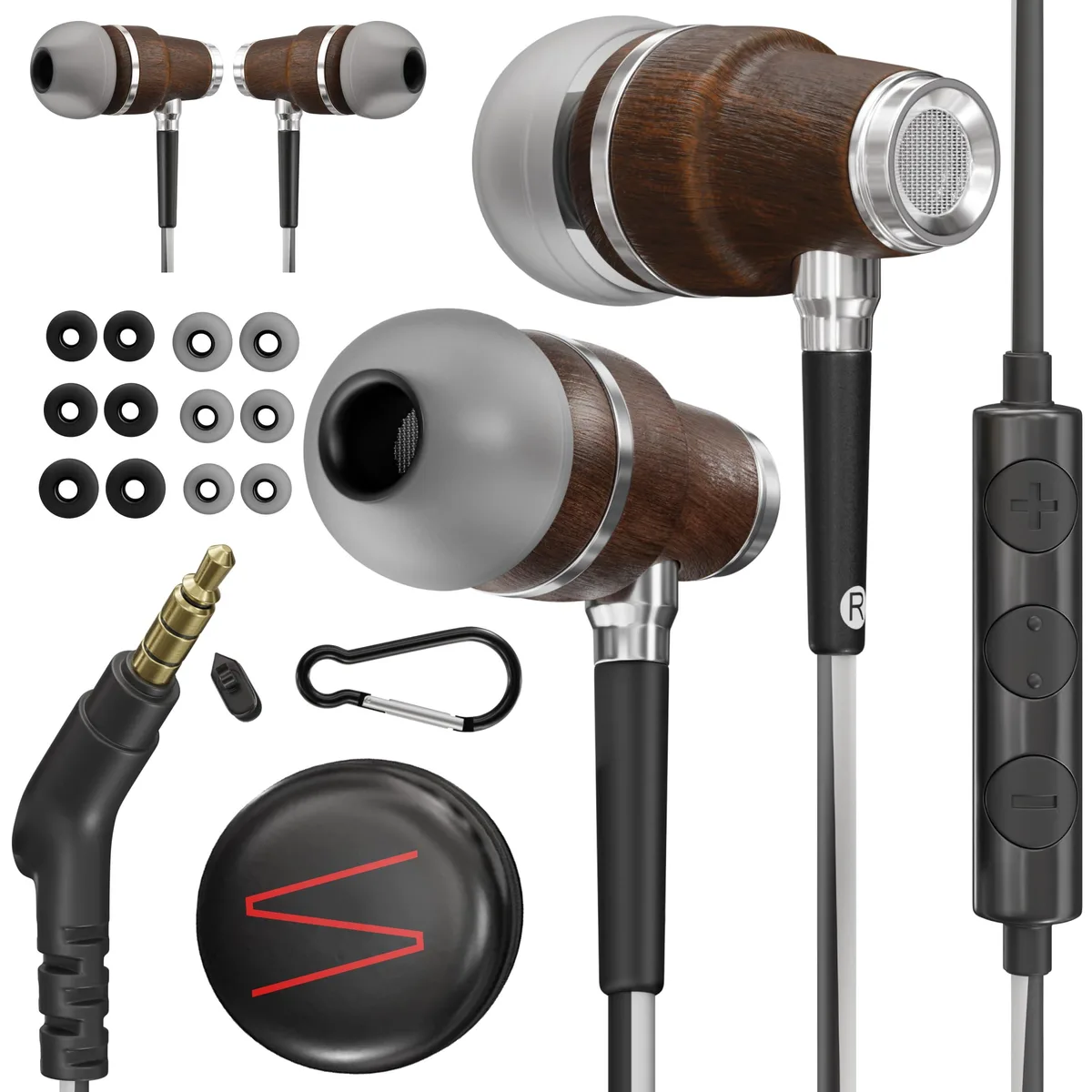 Isymphony Series 3 nrg3.0gbk Wooden In-Ear Headphones 3.5mm — product photo