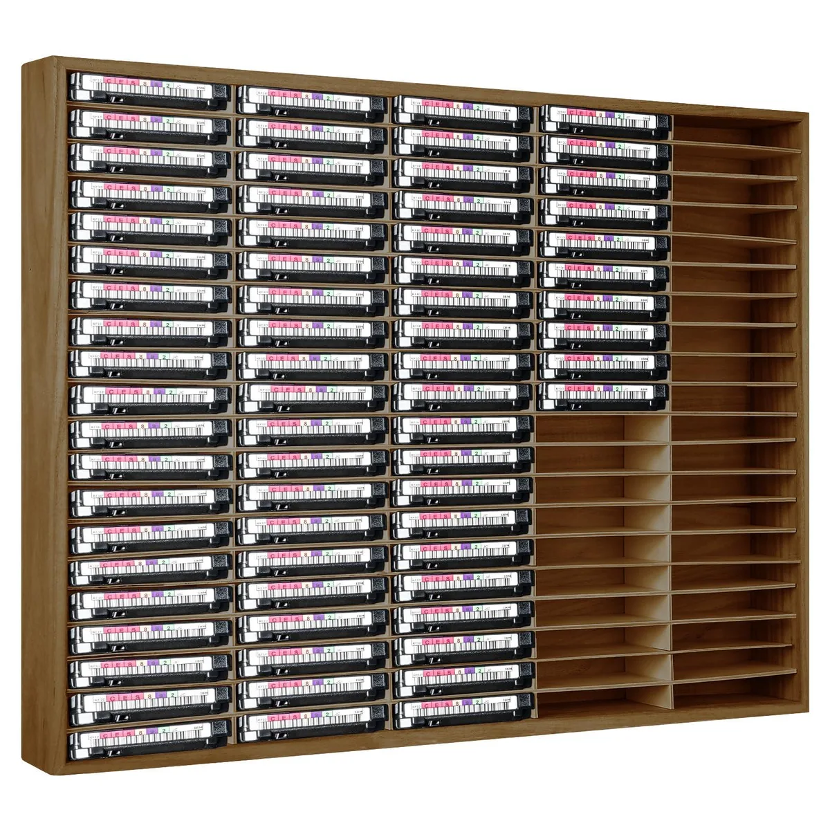 Marsui DO-Marsui-3500 100-Slot Cassette Tape Rack Brown — product photo