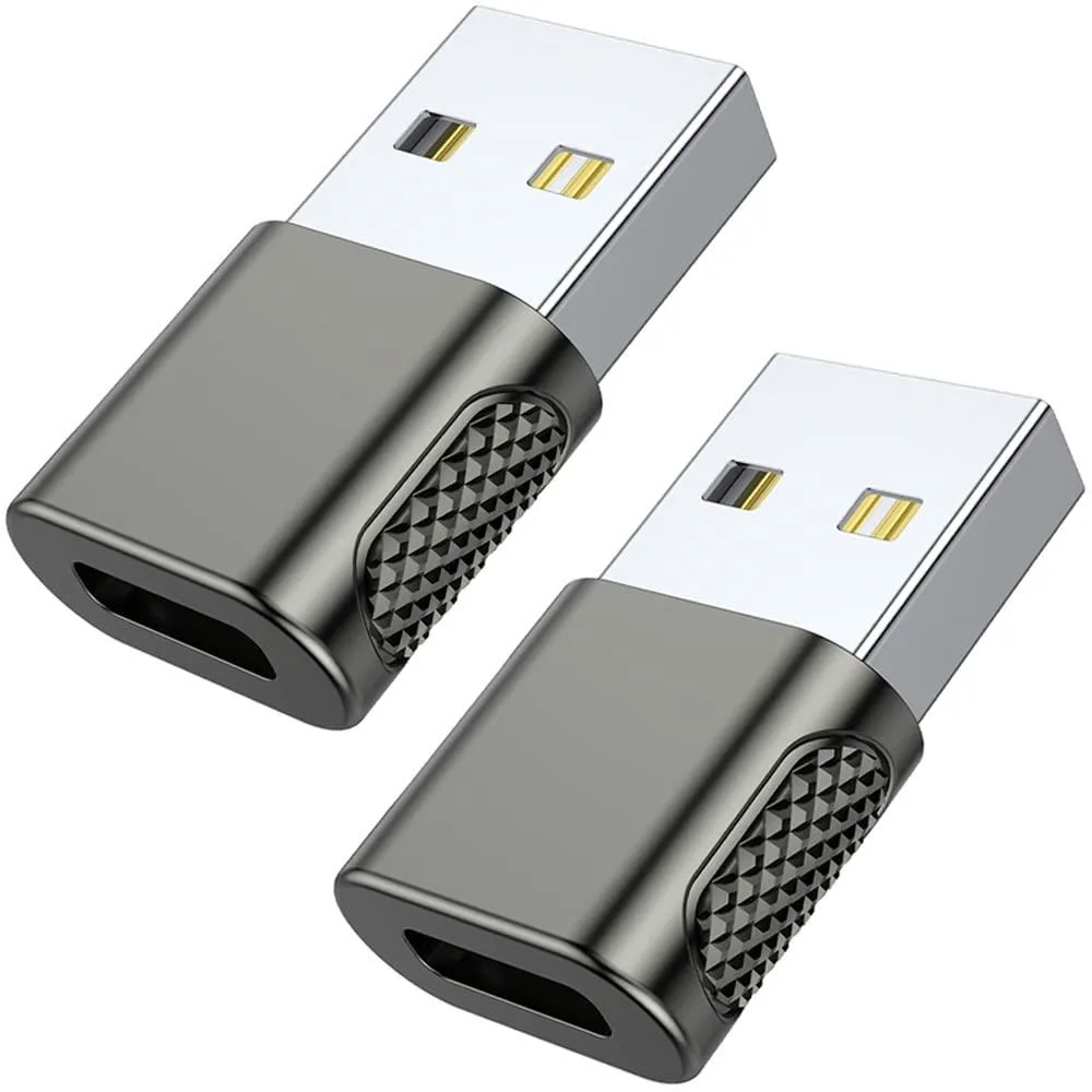 BUCIER BUCIER USB-C Female to USB-A Male Adapter 2 Pack Space Grey — product photo