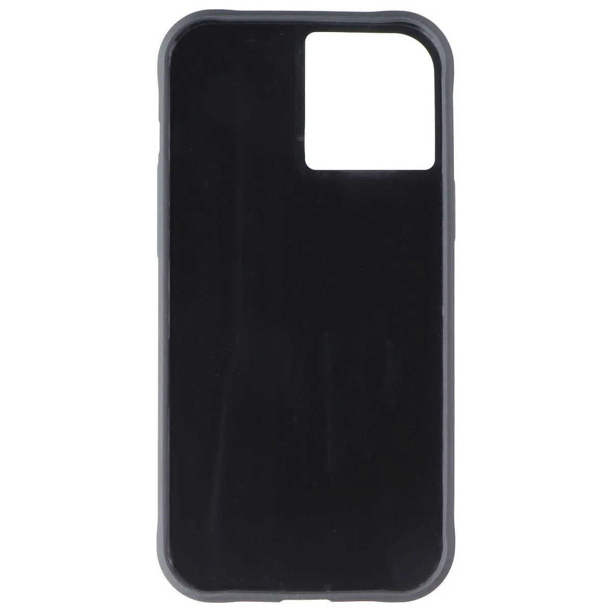 Black fitted case for iPhone 12 Pro Max with textured sides and metallic buttons