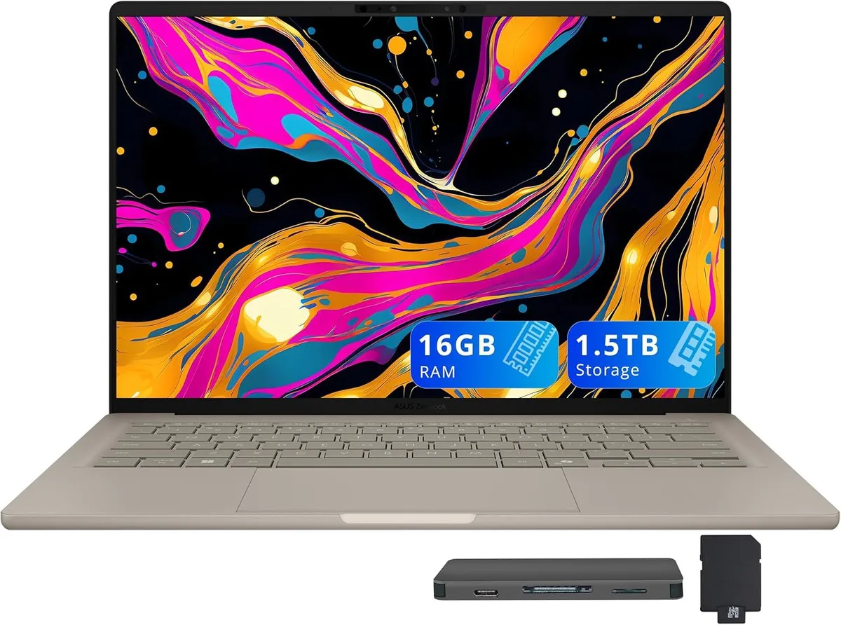 ASUS ASUS Zenbook 14" FHD+ OLED Snapdragon X Plus X1P-42-100 16GB 1.5TB Zabriskie Beige — product photo