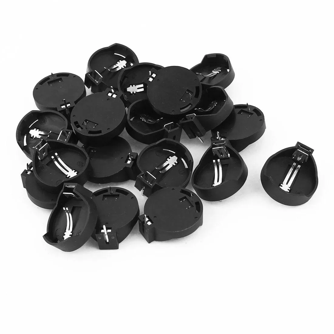 Unique-Bargains Unique-Bargains 20 Pcs Black Plastic Battery Holder Case 3V CR2032 2025 — product photo