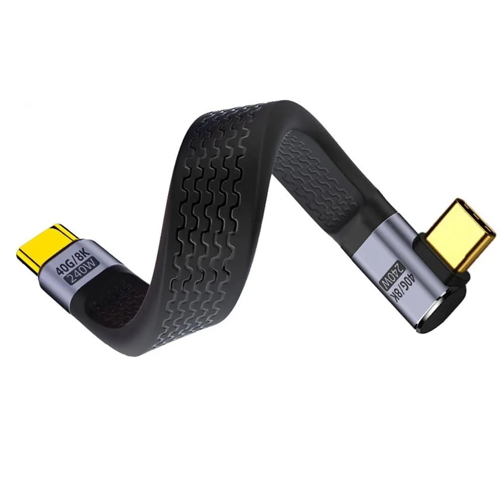 Fervit Fervit USB-C Right-Angled Cable USB4 40Gbps 240W 8K 13cm — product photo
