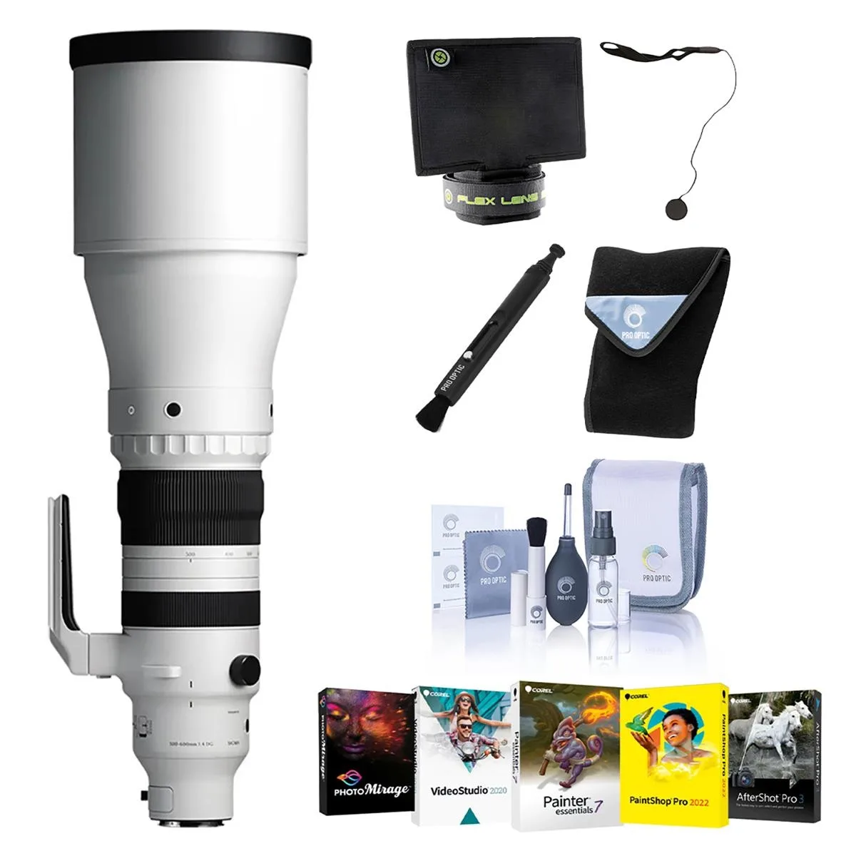 SIGMA SIGMA 300-600mm f/4 DG OS Sports Lens for L Mount, White, Bundle — product photo