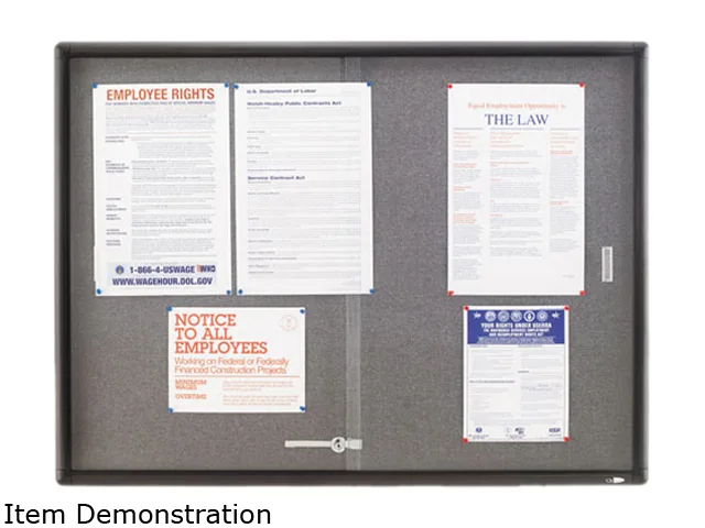 Quartet Quartet 2364S Enclosed Bulletin Board 48 x 36 Gray — product photo