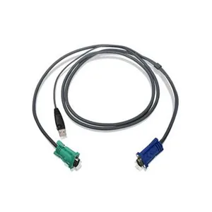 IOGEAR IOGEAR G2L5202U 6 ft USB KVM cable 3 connectors 15 pin HDB male USB Type A male — product photo