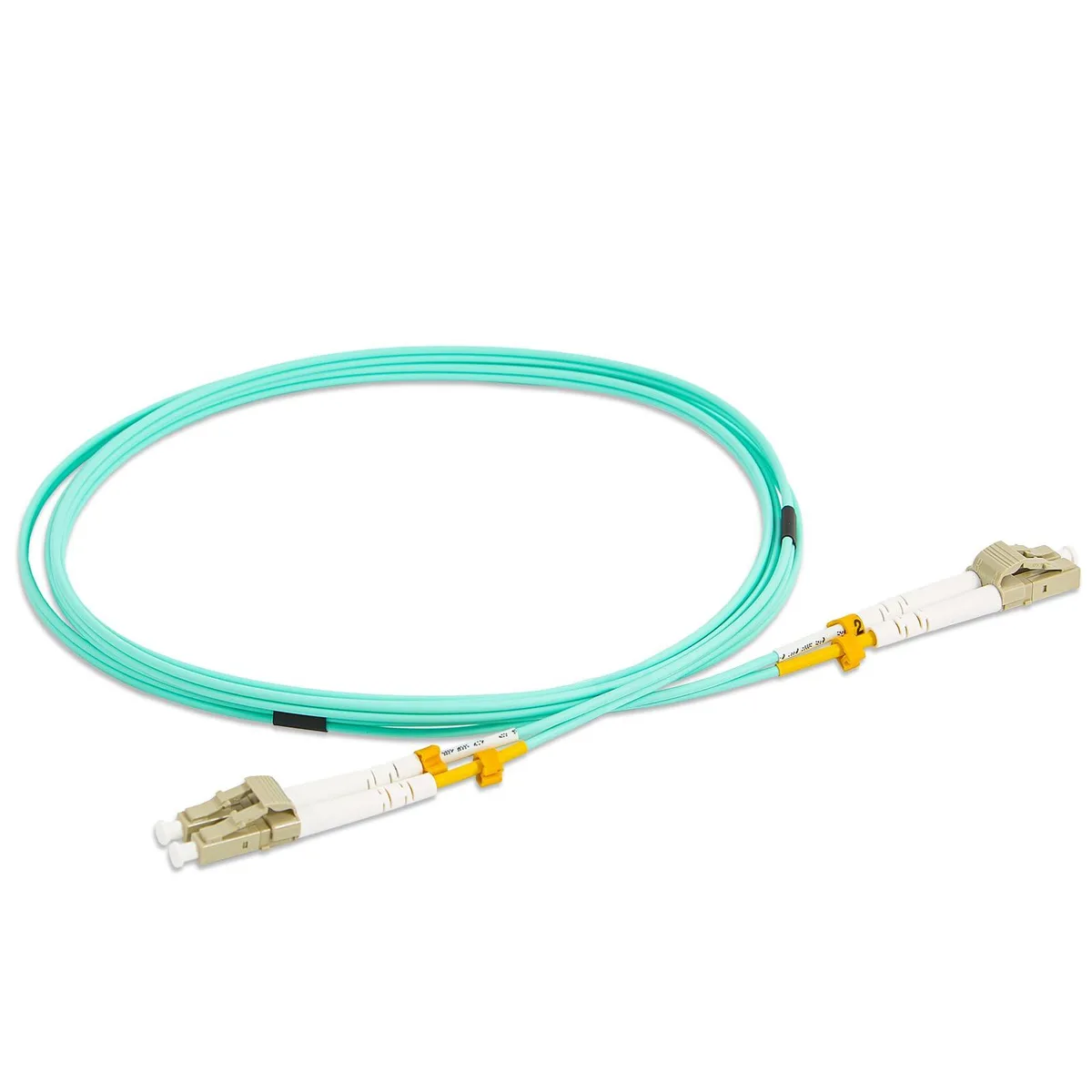 No Sew No Sew LC to LC OM3 Duplex Multimode Fibre Optic Cable 2m Aqua — product photo