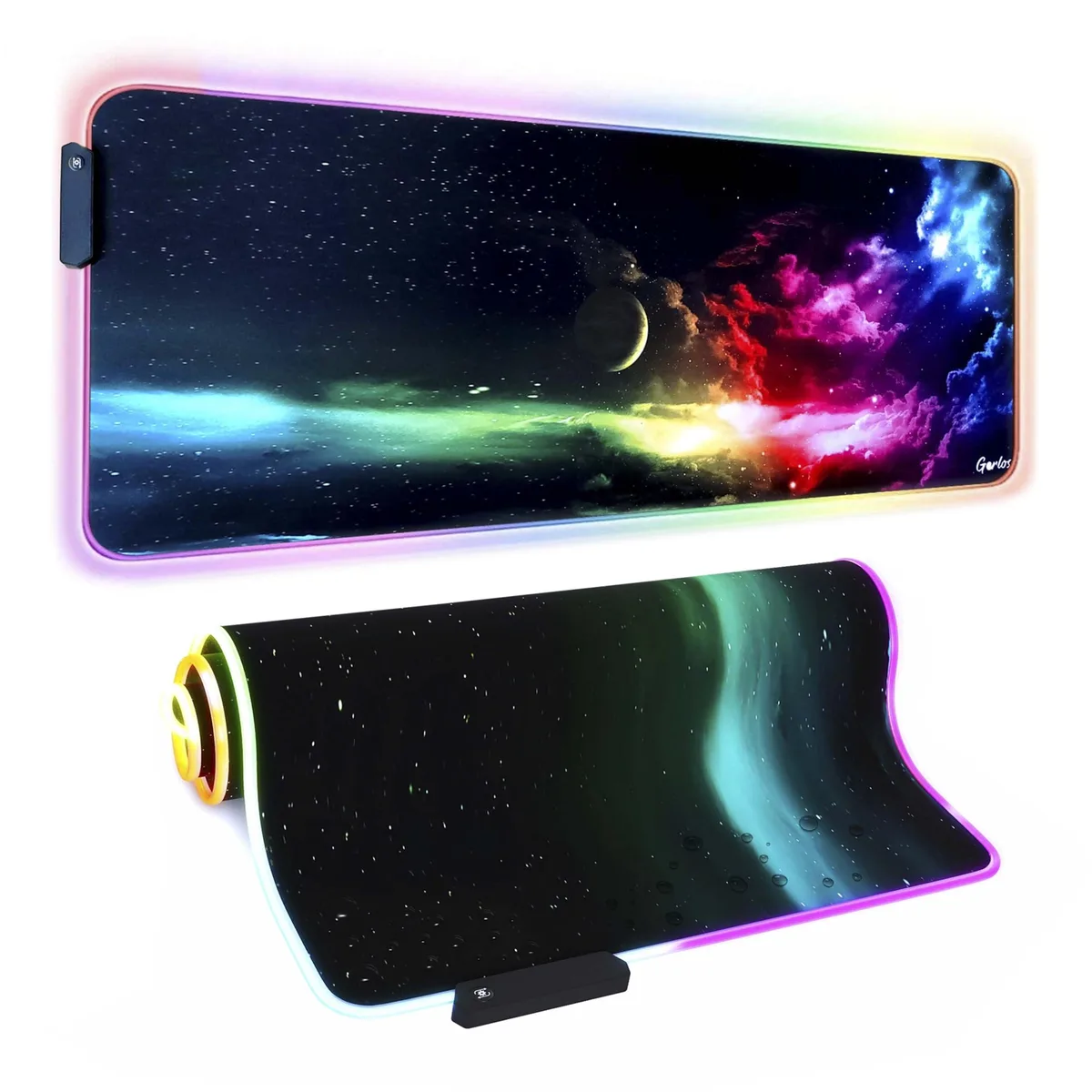  Gerlos NFS1101 RGB Mouse Pad 31.5×11.8 in Black Prism — product photo
