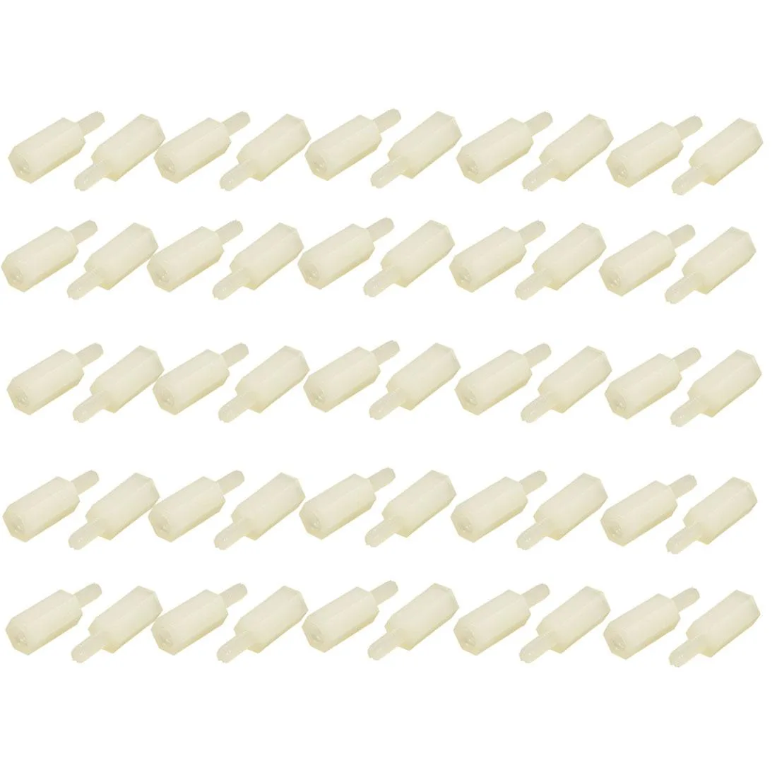 Unique-Bargains Unique-Bargains Nylon Hex Standoff Spacer M2x8 Female to M2x5 Male 50 Pieces — product photo