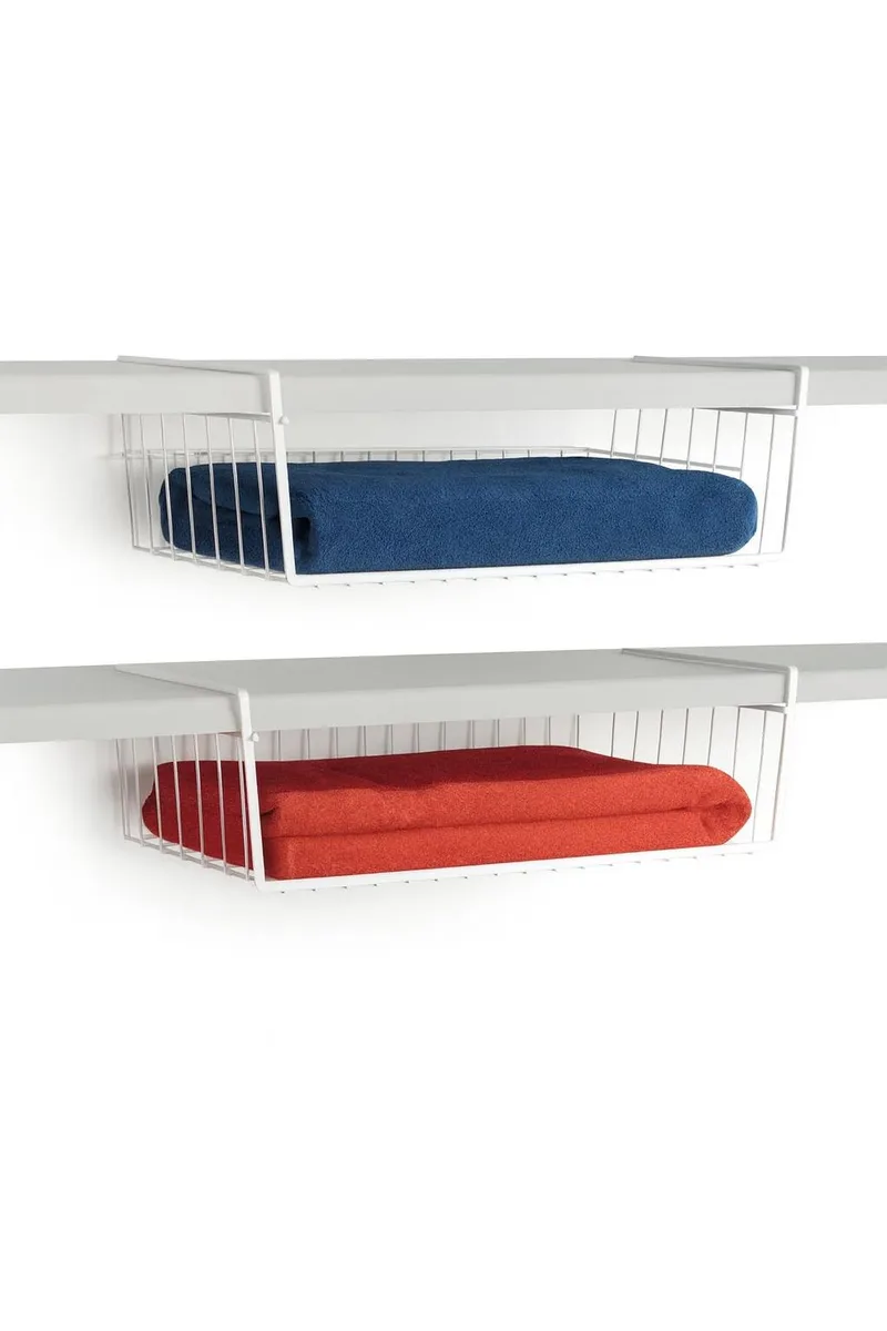 Modern Home Modern Home Wire Hanging Basket Shelves 19 in Set of 2 White — product photo