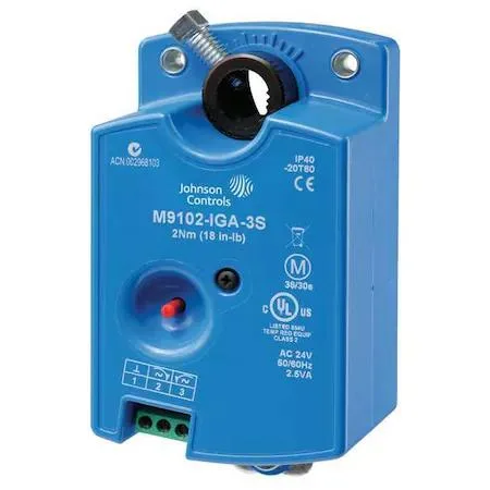 Compact rectangular actuator in grey metal finish with screw terminals and direct-mount base
