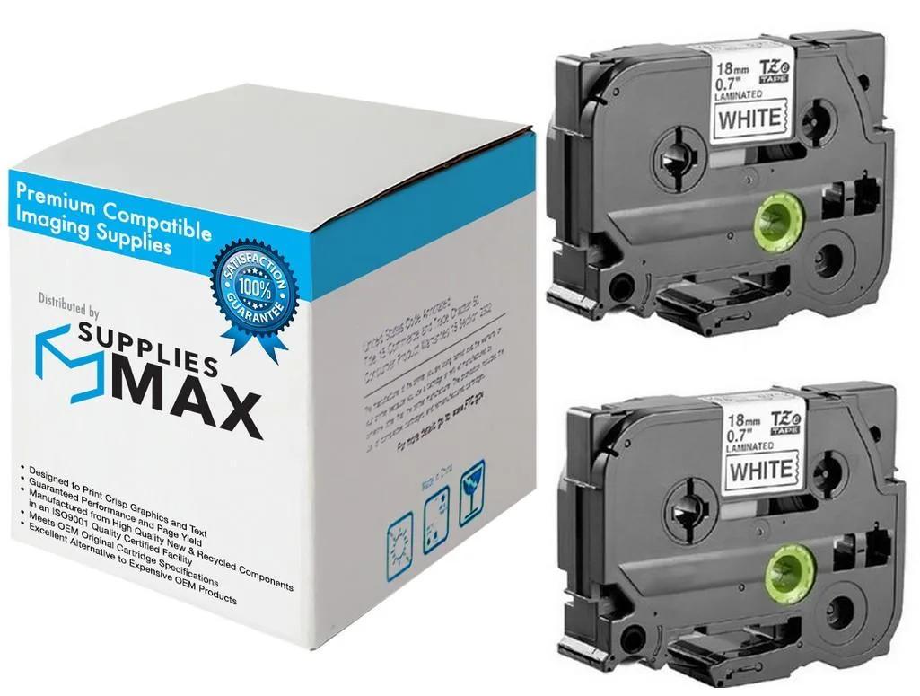 SuppliesMax SuppliesMax TZE-241 2-pack 18mm 8m label tape — product photo