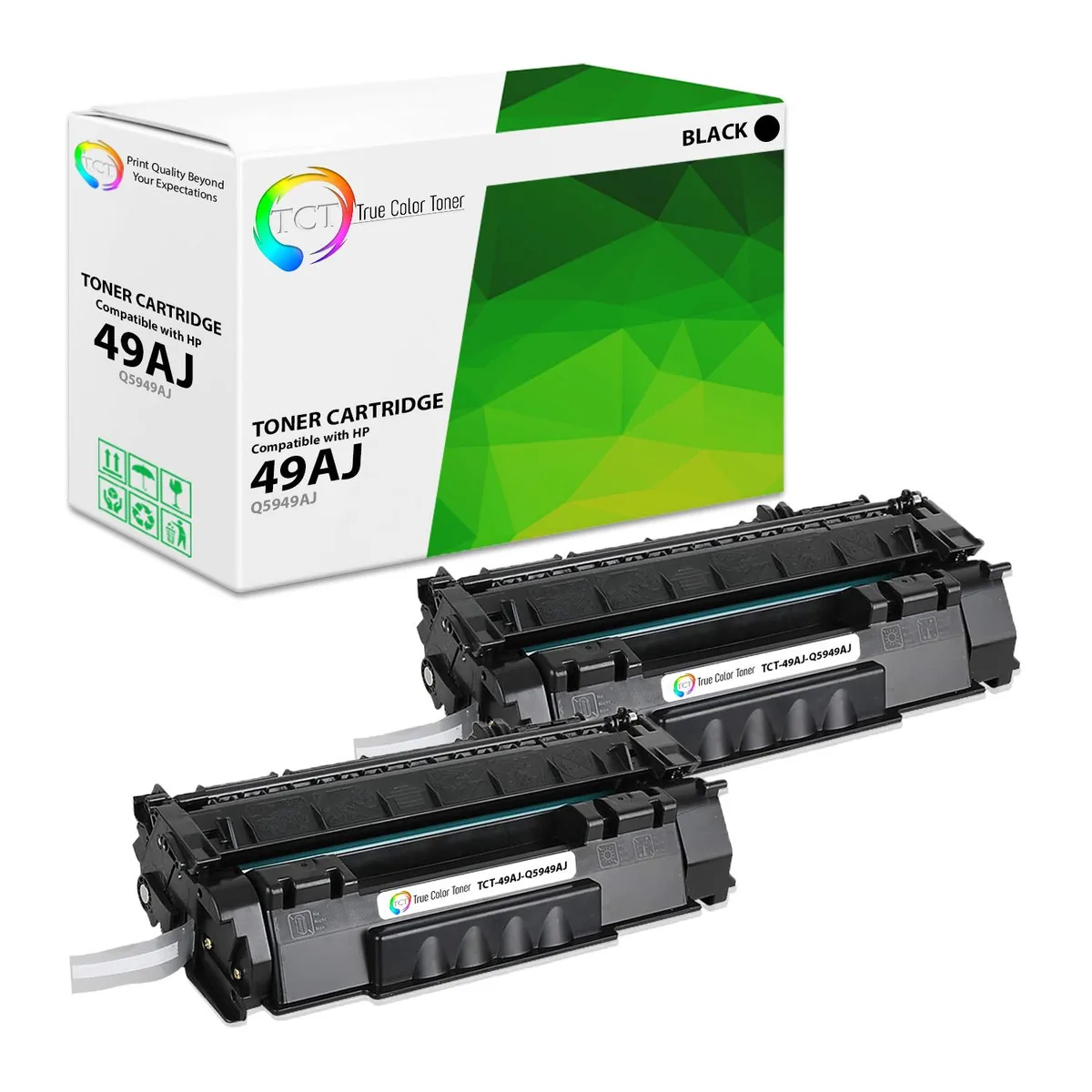 True Color Toner True Color Toner 49AJ Jumbo Black Toner Cartridge 2 Pack 4000 Pages — product photo