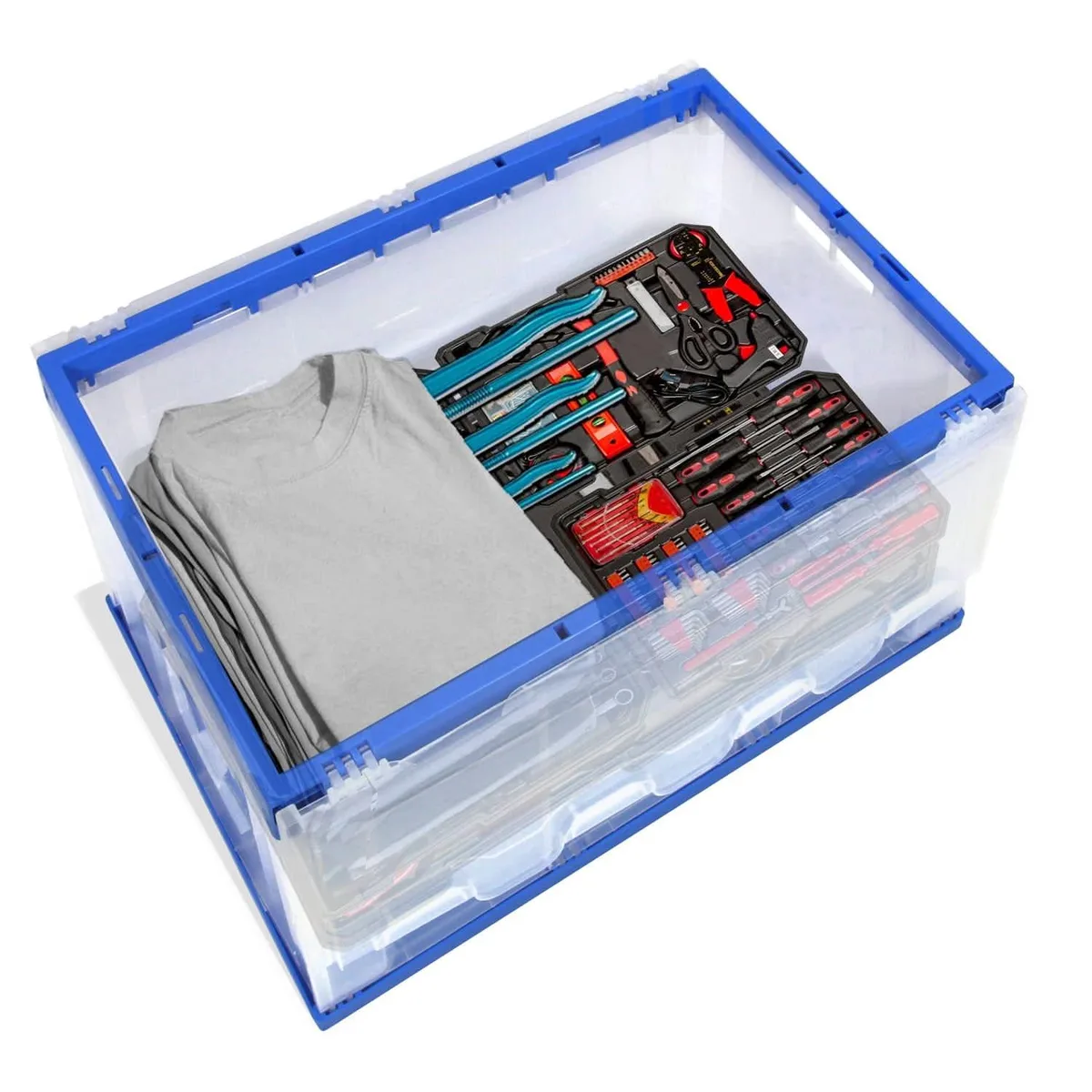 Mount-It Mount-It Collapsible Storage Crate 65L Black — product photo