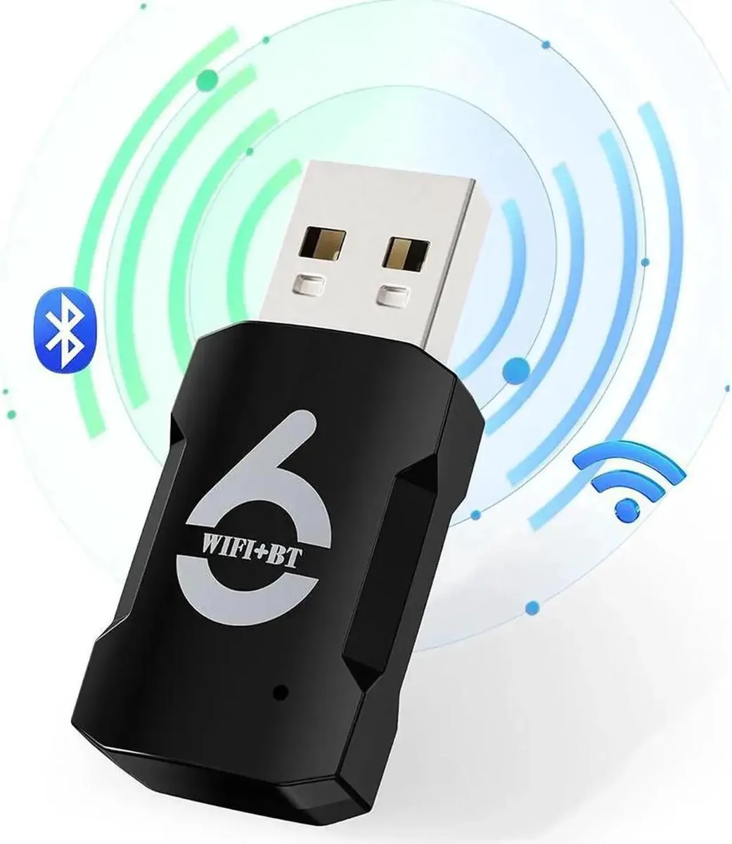 Vszerda Vszerda 2-in-1 USB Wi-Fi Adapter WiFi 6 Bluetooth 5.3 900Mbps Dual Band 2.4/5.8GHz — product photo