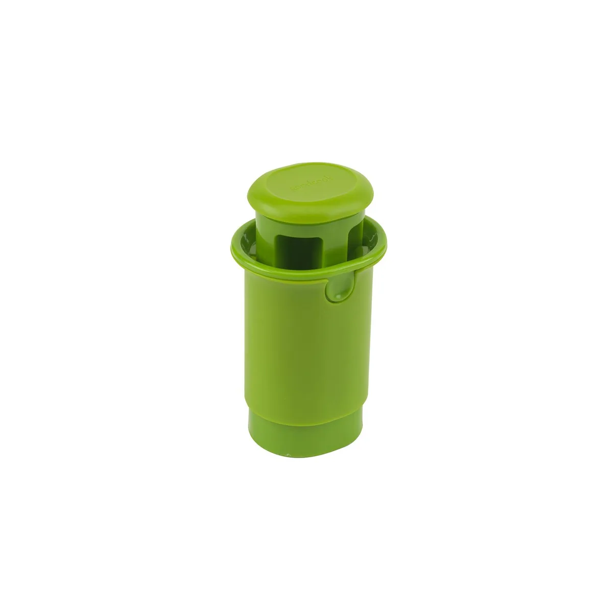 Green plastic fruit and vegetable divider, 2.5 x 2.25 x 4.3 in