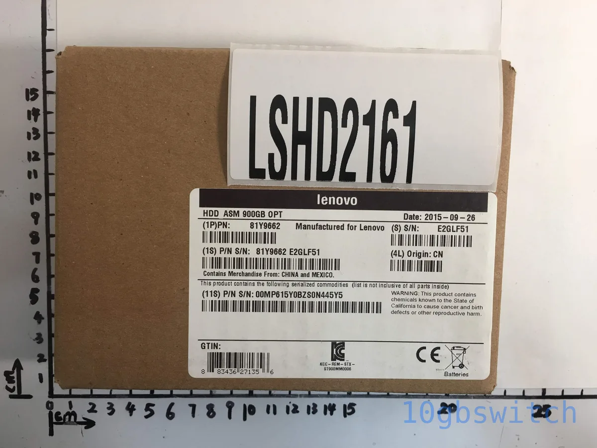 Lenovo Lenovo 81Y9662 900GB SAS 2.5" SFF G2HS SED — product photo