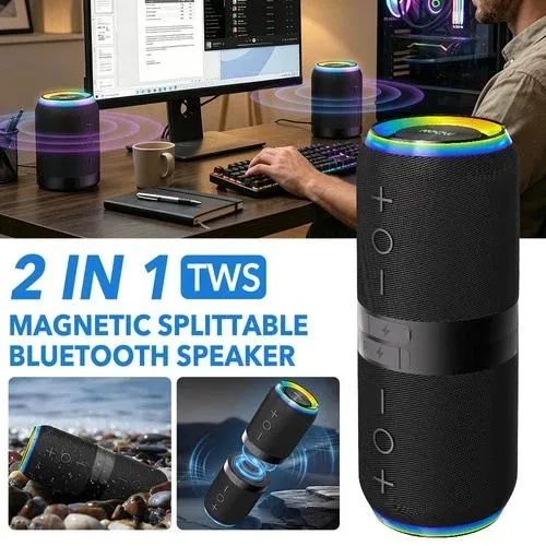 NShi NShi 2 in 1 Magnetic Split Bluetooth 5 Portable Speaker 10 W 4000 mAh Waterproof — product photo