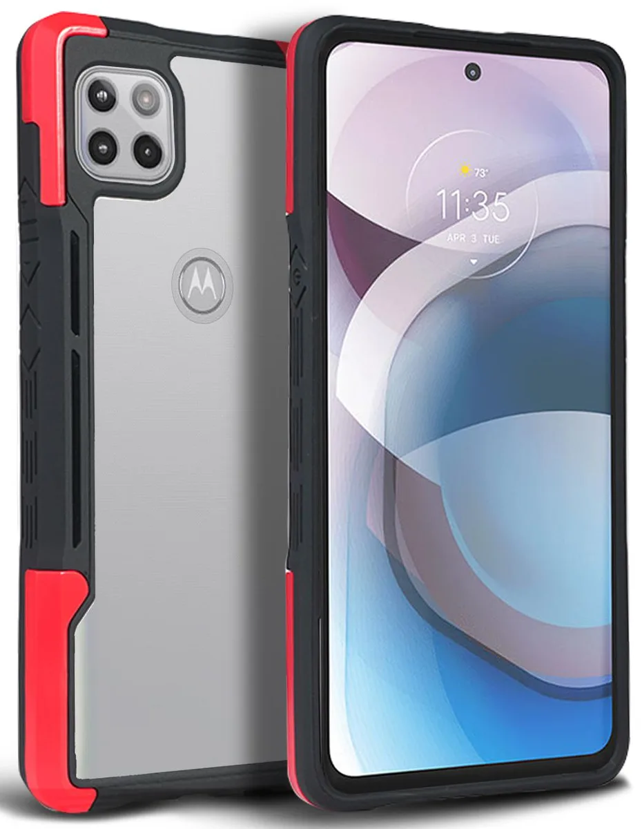 Nakedcellphone Nakedcellphone Hybrid Case Red for Motorola One 5G Ace XT2113 — product photo