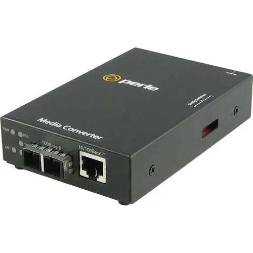 Perle Perle 05084014 S-110P-M2SC2 SFP transceiver 10/100Base-TX 100Base-FX 1.24 mile PoE+ — product photo