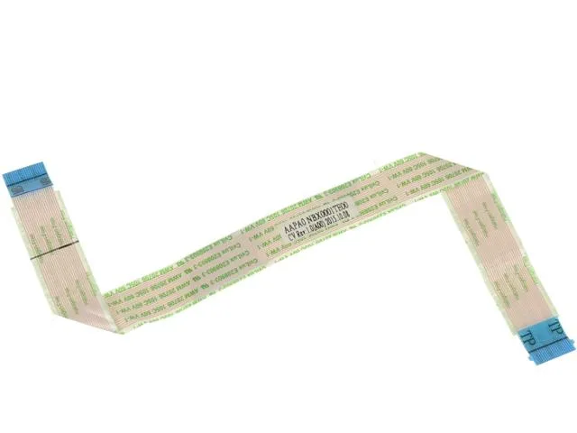 Flat orange ribbon cable with connectors on both ends