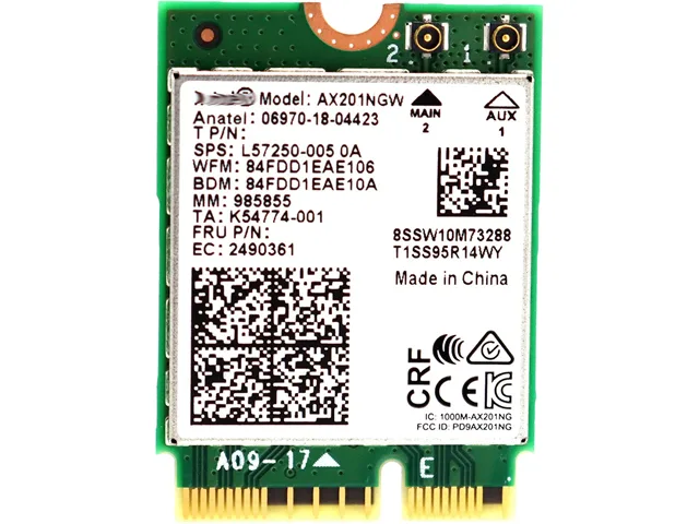 Intel Intel AX201.NGWG.NV Wi-Fi 6 AX201 2230 M.2 Wi-Fi adapter — product photo