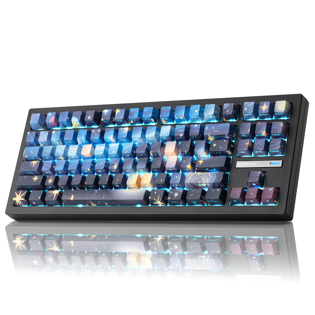 ZORNHER ZORNHER ZH870 80% Mechanical Gaming Keyboard Starry Night — product photo