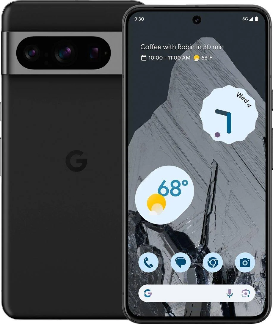 Obsidian glass rectangle, matte camera bar, 6.7 inch display