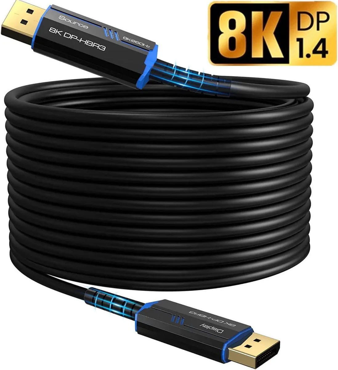 SMUGDESK SMUGDESK 8K Fiber Optic DisplayPort 1.4 Cable 66Feet 32.4Gbps — product photo