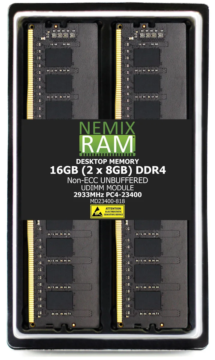 NEMIX RAM NEMIX RAM 16GB (2x8GB) DDR4 2933MHz CL21 1.2V UDIMM memory upgrade — product photo