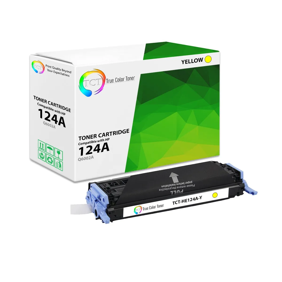 True Color Toner True Color Toner Yellow Q6002A 124A toner cartridge — product photo