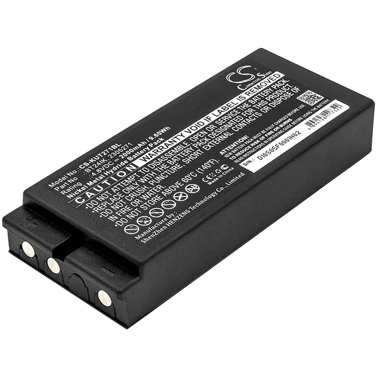 Cameron &amp; Co Cameron &amp; Co DS-CS-KUT271BL 4.8V 2000mAh Ni-MH standard battery — product photo