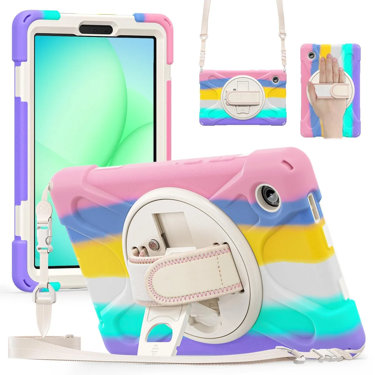 Timoom Timoom Shockproof Kids Case Colorful Pink 8.7" Tab A11 2025 A9 2023 360° Stand Strap — product photo
